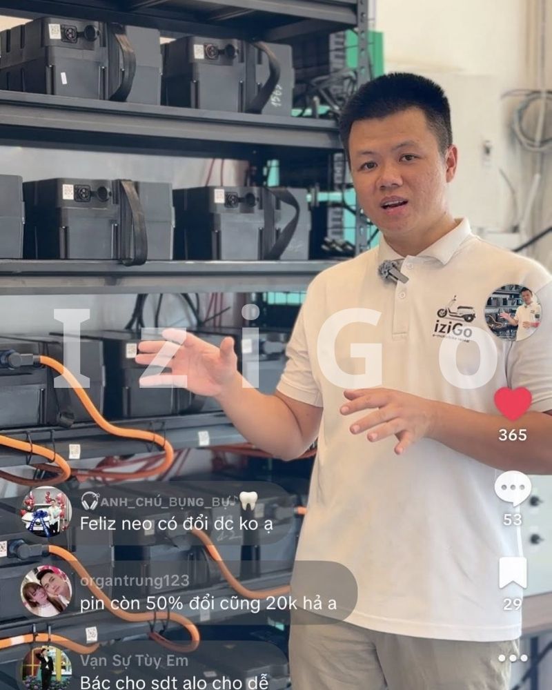 thuê xe máy điện và hệ thống đổi pin Izigo